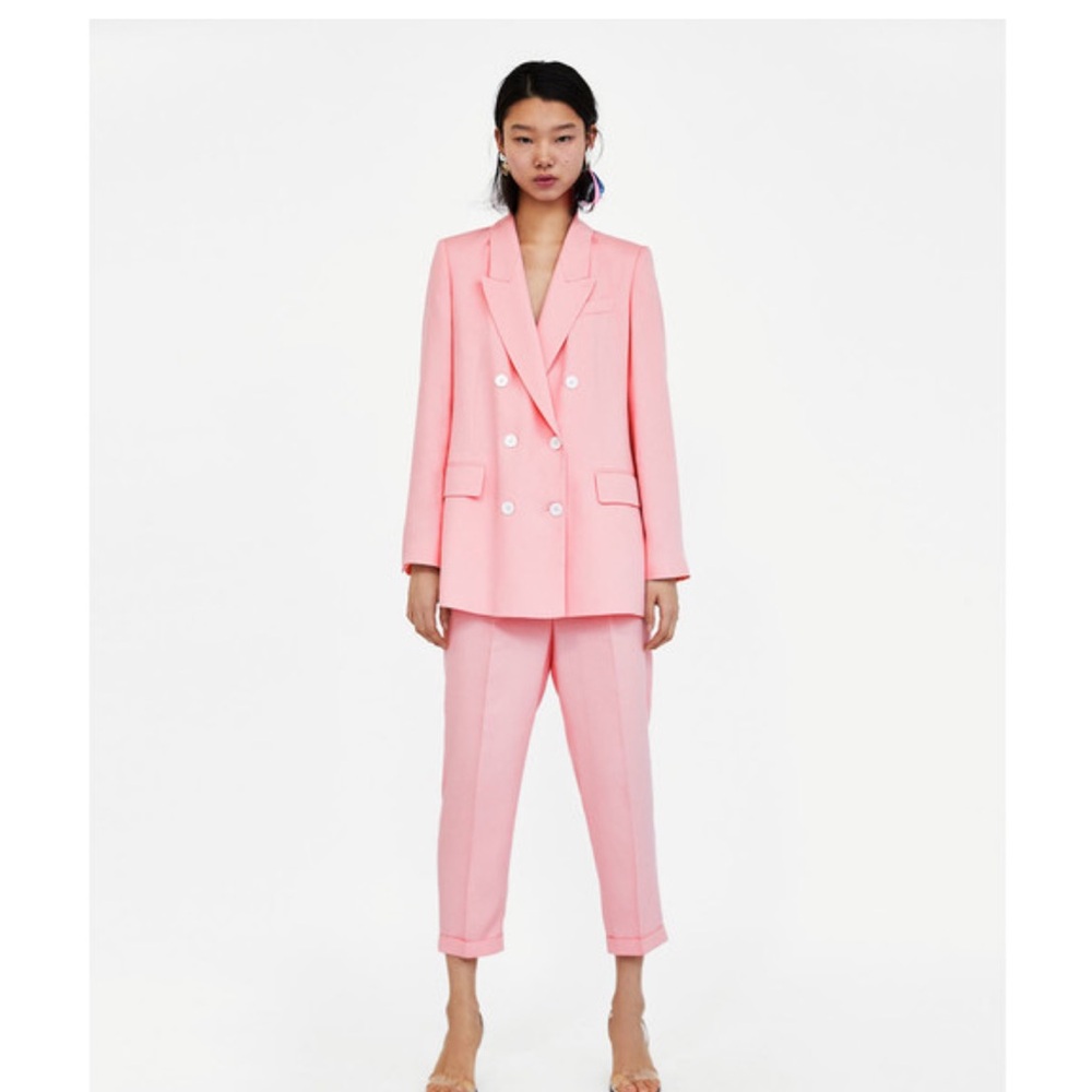 Pink blazer set